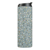 Gepersonaliseerd terrazzo monogram thermosbeker (Gedraaid links)