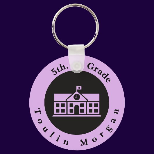 Gepersonaliseerd Terug naar School 5th. cijfer Sleutelhanger