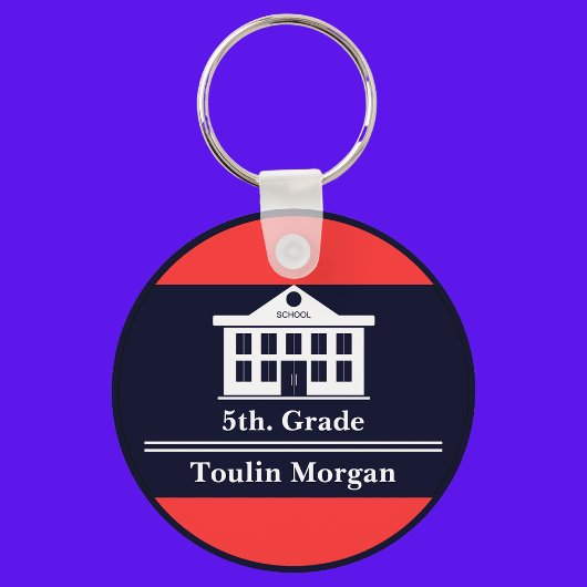 Gepersonaliseerd Terug naar School 5th. cijfer Sleutelhanger