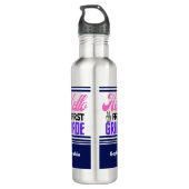 Gepersonaliseerd terug naar school eerste klas waterfles  (Achterkant)