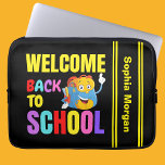 Gepersonaliseerd Terug naar School Laptop Sleeve<br><div class="desc">Gepersonaliseerde Back-to-School iPad Air Cover. Pas het aan met jouw naam voor een chique girly unieke look.</div>