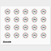 Gepersonaliseerd terug naar school naam ronde sticker (Vel)