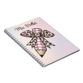 Gepersonaliseerd terug naar school Potlood met boo Notitieboek (Rechterzijde)