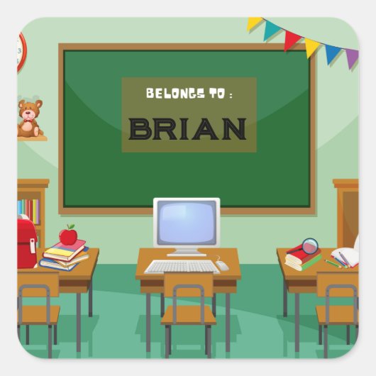 Gepersonaliseerd Terug naar School Sticker (Voorkant)