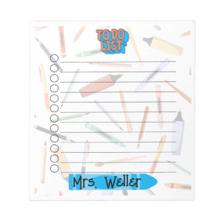 Gepersonaliseerd Terug naar School To-Do List Notitieblok