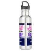 Gepersonaliseerd terug naar school tweede klas waterfles  (Achterkant)