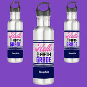 Gepersonaliseerd terug naar school vijfde klas waterfles 