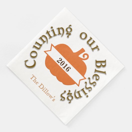 Gepersonaliseerd Thanksgiving Dinner Napkins Servetten (Hoek)