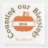 Gepersonaliseerd Thanksgiving Dinner Napkins Servetten (Voorkant)