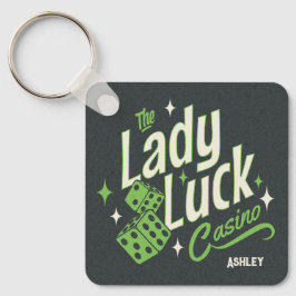 Gepersonaliseerd The Lady Luck Casino Sleutelhanger