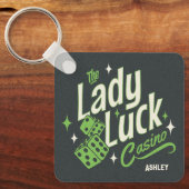 Gepersonaliseerd The Lady Luck Casino Sleutelhanger (Voorkant)