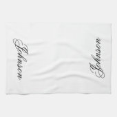 Gepersonaliseerd theehanddoek - Familienaam Theedoek (Horizontaal)