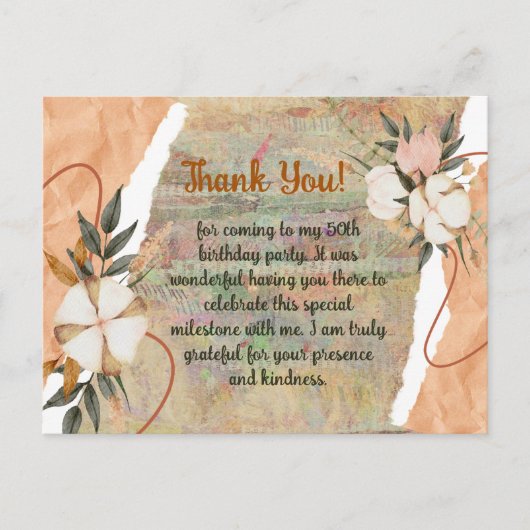 GEPERSONALISEERD  THEMA DANK JE KAART (Voorkant)