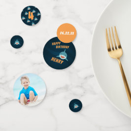 Gepersonaliseerd thema haai Birthday Party Confetti