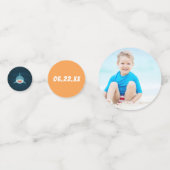 Gepersonaliseerd thema haai Birthday Party Confetti (Achterkanten)