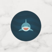 Gepersonaliseerd thema haai Birthday Party Confetti (Kleine voorkant)