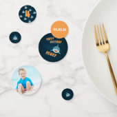 Gepersonaliseerd thema haai Birthday Party Confetti (Groep)