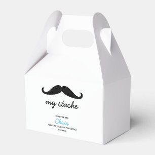 Gepersonaliseerd thema Mustache 1e verjaardag Bedankdoosjes