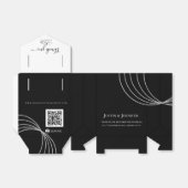 Gepersonaliseerd thema rond zwart huwelijk bedankdoosjes (Uitgevouwen)