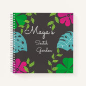 Gepersonaliseerd thema Spiral Sketch Notitieboek (Voorkant)
