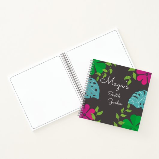 Gepersonaliseerd thema Spiral Sketch Notitieboek (Binnen)