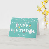 Gepersonaliseerd thema Unisex Birthday Kaart (Gele Bloem)