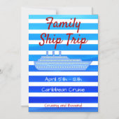 Gepersonaliseerd thema van cruise door magneet magnetische uitnodiging (Voorkant)