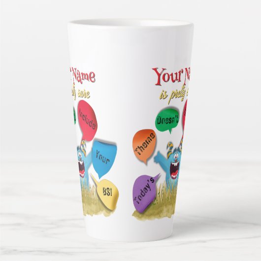 Gepersonaliseerd thema van vandaag omvat niet uw B Latte Mok (Voorkant)