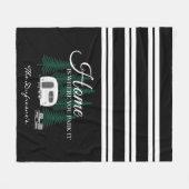 Gepersonaliseerd "Thuis is waar je het parkeert" Fleece Deken (Voorkant (Horizontaal))