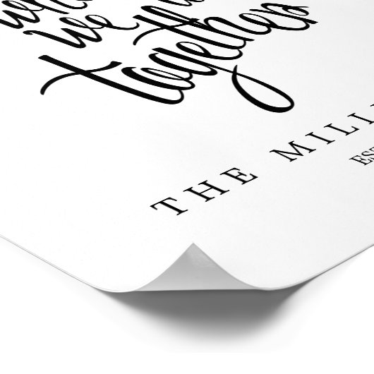 Gepersonaliseerd thuis is waar we het familiebelan poster (Hoek)