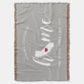 Gepersonaliseerd thuis staat Californië Deken (Voorkant Verticaal)