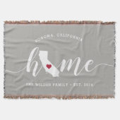 Gepersonaliseerd thuis staat Californië Deken (Voorkant)