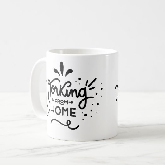 Gepersonaliseerd thuiswerken | Typografie | Koffiemok (Voorkant links)