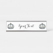 Gepersonaliseerd "Tiara" Bureau Naambordje (Voorkant)