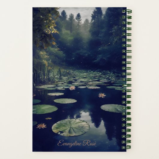 Gepersonaliseerd tijdschrift "Dark Etheral Waters" Notitieboek (Achterkant)