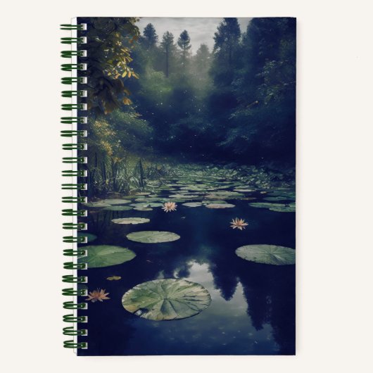 Gepersonaliseerd tijdschrift "Dark Etheral Waters" Notitieboek (Voorkant)