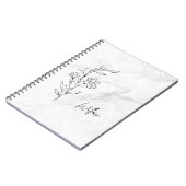 Gepersonaliseerd tijdschrift met elegant bloemenon notitieboek (Linkerzijde)