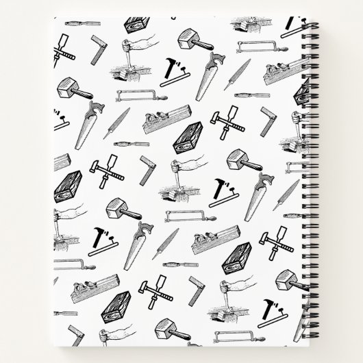 Gepersonaliseerd timmerwerk notitieboek (Achterkant)