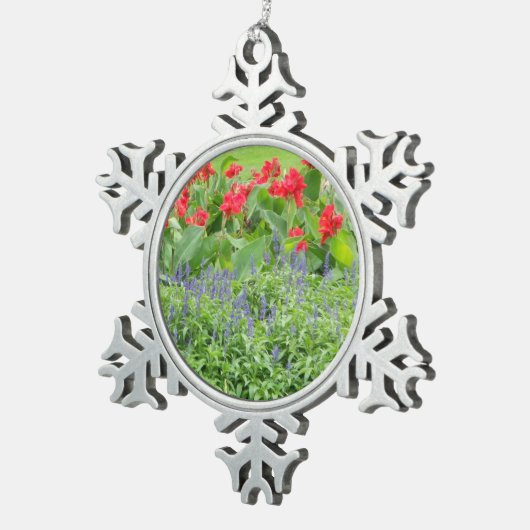 Gepersonaliseerd Tin Sneeuwvlok Ornament (Rechts)