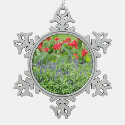 Gepersonaliseerd Tin Sneeuwvlok Ornament (Voorkant)