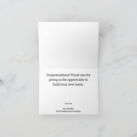 GEPERSONALISEERD TO PULTE GROUP - Welkom Thuis Kaa Kaart (Binnen)