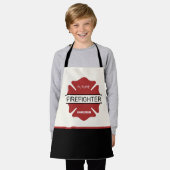 Gepersonaliseerd toekomstig brandweerman rood Logo Schort (Gedragen)