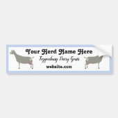 Gepersonaliseerd Toggenburg Dairy Goat Bumpersticker (Voorkant)