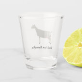 Gepersonaliseerd Toggenburg Dairy Goat Shot Glas (Achterkant)