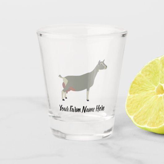 Gepersonaliseerd Toggenburg Dairy Goat Shot Glas (Voorkant)