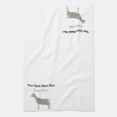 Gepersonaliseerd Toggenburg Dairy Goat Theedoek (Verticaal)