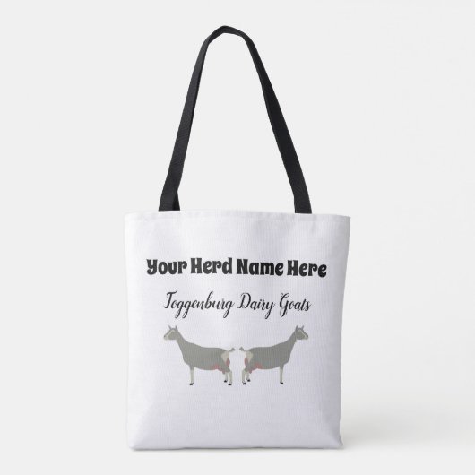 Gepersonaliseerd Toggenburg Dairy Goat Tote Bag (Achterkant)