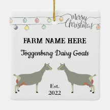 Gepersonaliseerd Toggenburg Dairy Goat White Kerst