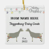 Gepersonaliseerd Toggenburg Dairy Goat White Kerst Keramisch Ornament (Voorkant)