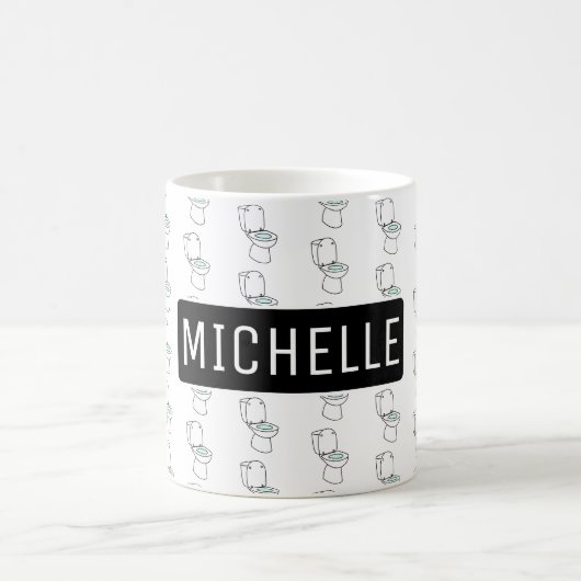 Gepersonaliseerd toilet koffiemok (Center)